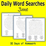 Daily Word Searches for June