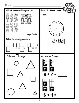 First Grade Daily Math: Book One by Luminary Kids | TpT