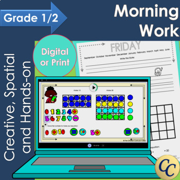 Preview of Morning Work for Grades 1 and 2 | Digital or Print