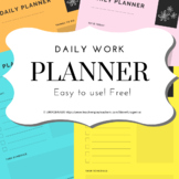 Daily Work Planner with Floral Accents *Printable*