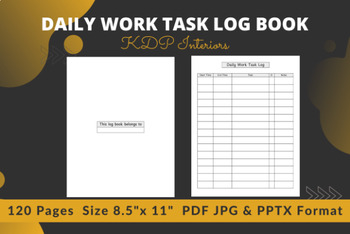 Preview of Daily Work Task Log Book