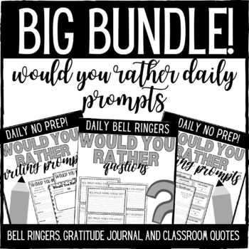 Preview of Daily Would You Rather BIG BUNDLE