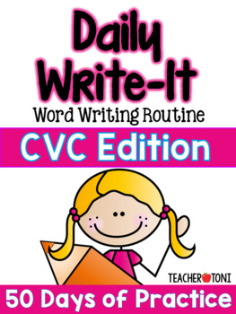 CVC Words Writing Routine: Daily Write-It (Digital Learning & Printable)