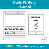 Daily Writing Journal Level 3 Sentence Starters SPED