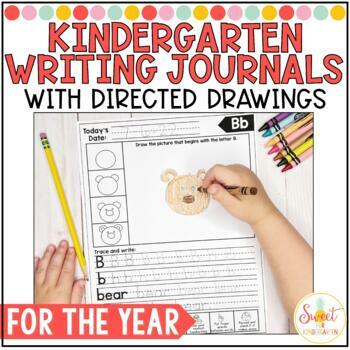 Preview of Daily Writing Journals for Kindergarten | Directed Drawing Handwriting Sentences