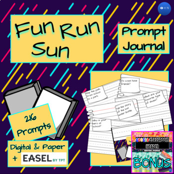 Preview of Daily Writing Prompt Journal School Year with BONUS | K-2
