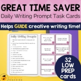 Daily Writing Prompt Task Cards | Low Prep Journal Writing