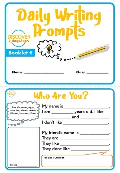 Preview of Daily Writing Prompts 1 - Short passage templates for ESL/EFL students