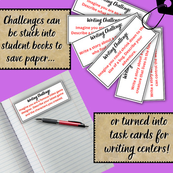 creative writing challenges for students
