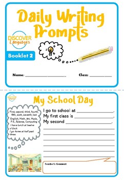 Preview of Daily Writing Prompts 2 - Short passage templates for ESL students