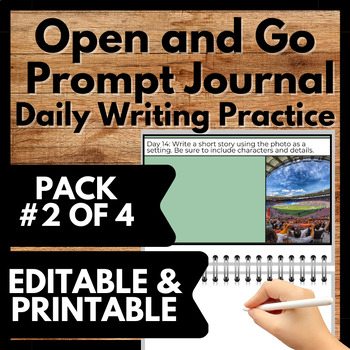 Preview of Daily Writing Prompts 2nd 3rd 4th 5th Grade, Editable, Digital & Printable #2