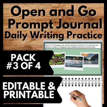 Preview of Daily Writing Prompts 2nd 3rd 4th 5th Grade, Editable, Digital & Printable #3
