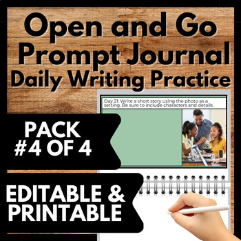 Preview of Daily Writing Prompts 2nd 3rd 4th 5th Grade, Editable, Digital & Printable #4