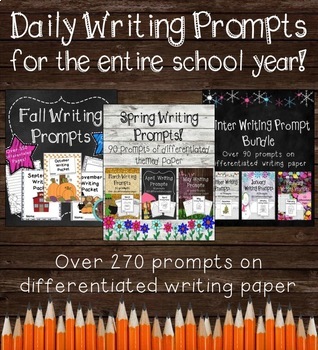 Daily Writing Prompts for the School Year - Prompt a Day Journal (Gr. k-2)