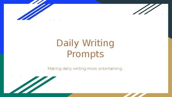 Preview of Daily Writing Prompts