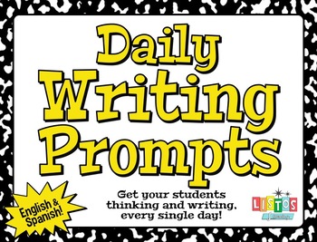 Preview of DAILY WRITING PROMPTS - English & Spanish