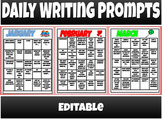 Daily Writing Prompts For The Entire School Year- Editable