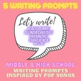 Daily Writing Prompts Inspired by Pop Music - Journaling P