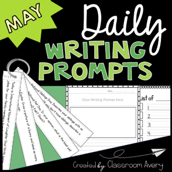 Daily Writing Prompts | May | Distance Learning by Classroom Avery