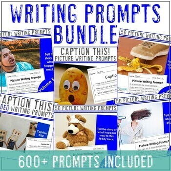 Preview of Daily Writing Prompts, Practice, or Journals - 600+ Options! BUNDLE