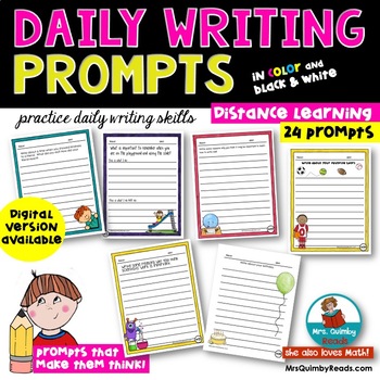 Daily Writing Prompts | Writing Skills | Distance Learning | School ...