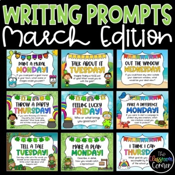Daily Morning Writing Prompts and Journals for March by The Classroom ...