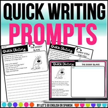 Preview of Daily Writing Prompts with Point of View Writing Activities 3rd, 4th & 5th Grade