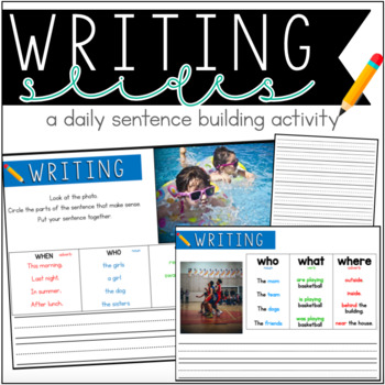 Preview of Daily Writing Slides: Sentence Building & Grammar