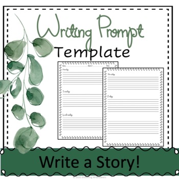 Preview of Daily Writing Warm Up Template Paper