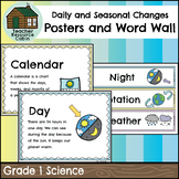 Daily and Seasonal Changes Word Wall and Vocabulary Poster