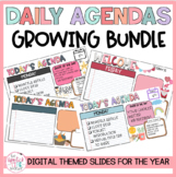 Daily and Weekly Agendas Bundle Google Slides All Year and
