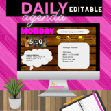 Daily and Weekly Editable Agenda for Distance Learning
