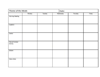 Preview of Daily and Weekly Lesson Plans