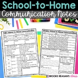 Daily and Weekly Parent Communication Forms & Notes- Schoo