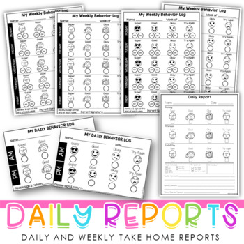 Preview of Daily and Weekly Take Home Reports - Behavior Communication Logs