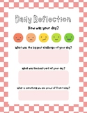 Daily and weekly reflection behavior sheets