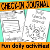 Daily check-in journal activity workbook for primary and middle school