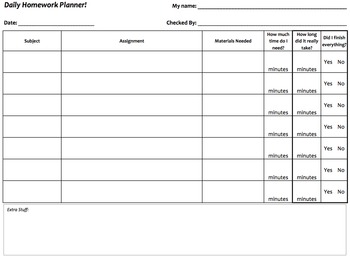 Homework Tracker & School Assignment Planner