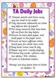 Daily jobs poster for classroom assistants