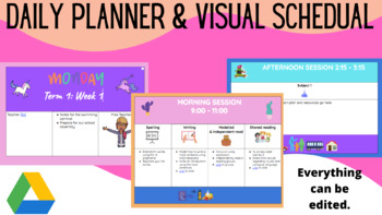 Preview of Daily planner and Visual Schedual