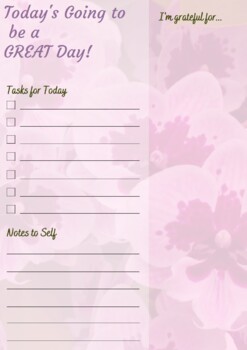 Preview of Daily planner teachers, digital, floral planner
