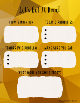 Preview of Daily planner (yellow)