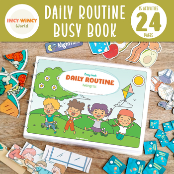 Preview of Toddler Busy Book | Daily routine | Busy Binder for Preschool | Interactive Book