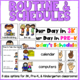 Daily routine and Schedule Cards for 3K, Pre-K, Preschool 