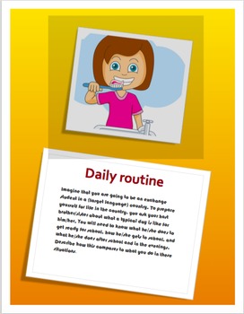 Preview of Daily routine project (Reflexive verbs and related vocabulary)