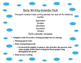 Daily writing calendar pack! Grades 2,3,4