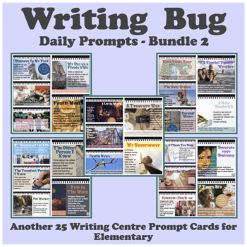 Preview of Daily writing motivation prompts sets 6-10 BUNDLED for Grades 2-5