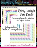 Dainty Dots & Squiggles Clip Art Borders for Commercial Use