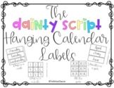 Dainty Hanging Calendar Labels
