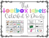 Dainty Toolbox Labels with Colorful Clipart